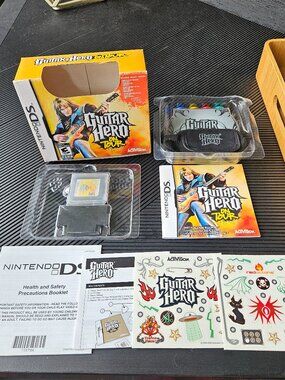 Guitar Hero On Tour Video Game Bundle Nintendo DS with Stickers (No pick stylus)